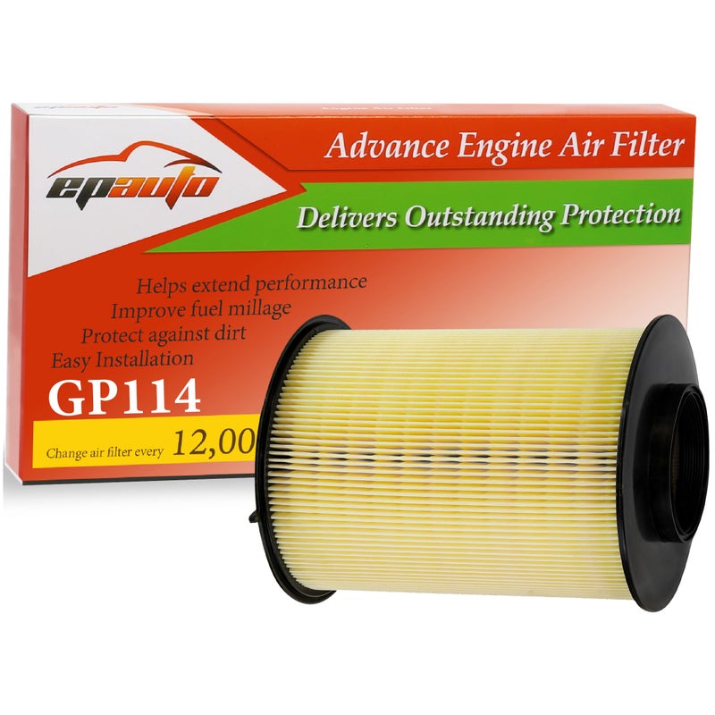 EPAuto GP114 (CA11114) Engine Air Filter Replacement for Ford Escape 1.5L/1.6L/2.0L (2012-2020), Focus Gas (2012-2018), Transit Connect 1.6L (2014-2016), Lincoln MKC (2015-2019) - Fits EcoBoost Engine - Image 1
